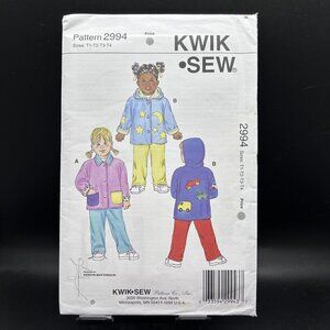 Kwik Sew 2994 “Toddlers' Jackets & Pants” (Size T1-T4) Sewing Pattern Uncut FF